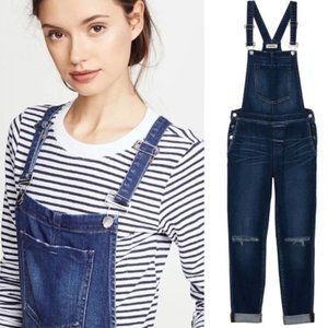L’AGENCE Harper Denim Overall Pants  Sleeveless Jumpsuit, 28